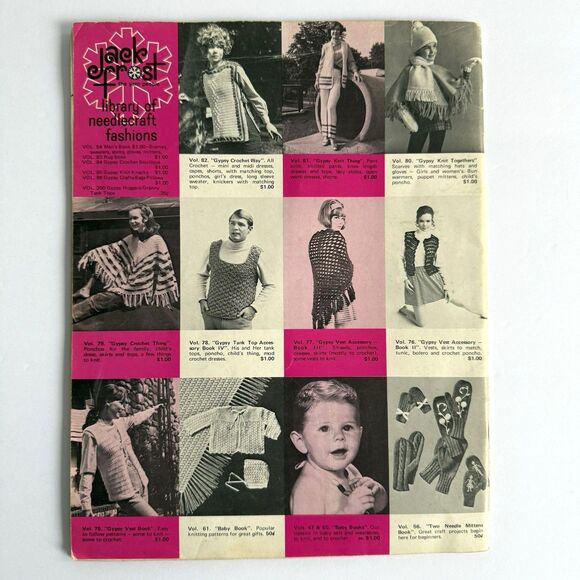 Vtg 70 The Gypsy Knit Together Booklet Jack Frost Hats Scarves Mittens Vol 80 - Picture 9 of 9